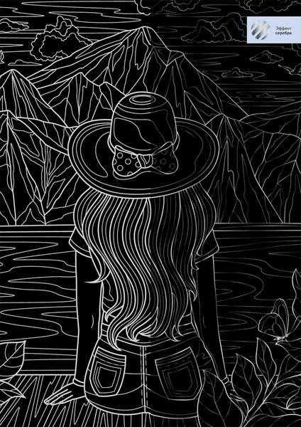 Изображение товара Гравюра Три совы Девушка. Антистресс / GA4_48286