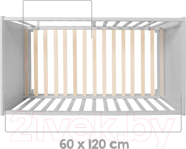 Изображение товара Детская кровать-трансформер Roba Hamburg 60x120 / 0176TP (серый)