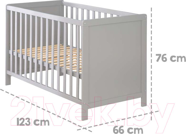 Изображение товара Детская кровать-трансформер Roba Hamburg 60x120 / 0176TP (серый)