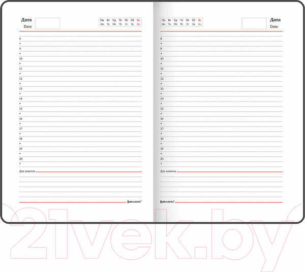 Изображение товара Ежедневник Brauberg Blue Flowers / 112013