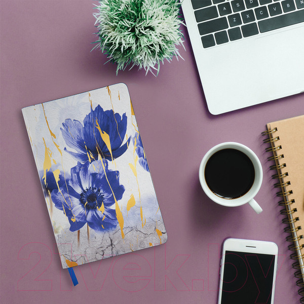 Изображение товара Ежедневник Brauberg Blue Flowers / 112013