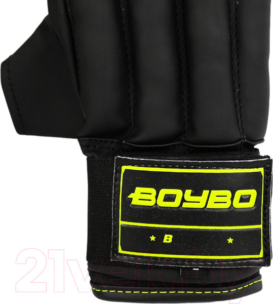Изображение товара Перчатки для единоборств BoyBo Шингарты B-Series (L, черно-зеленый)