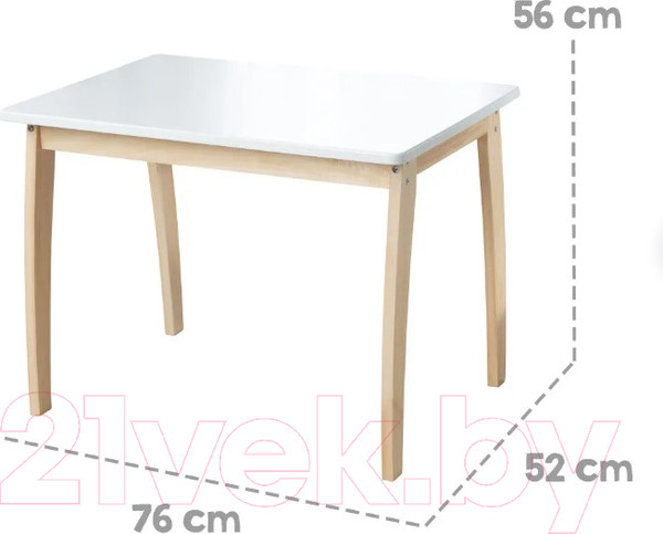 Изображение товара Стол детский Roba 50728WE (белый/натуральный)