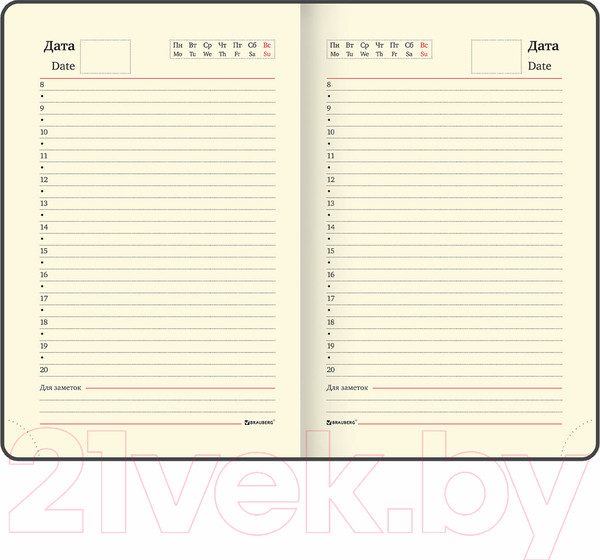 Изображение товара Ежедневник Brauberg Iguana / 114468 (красный)