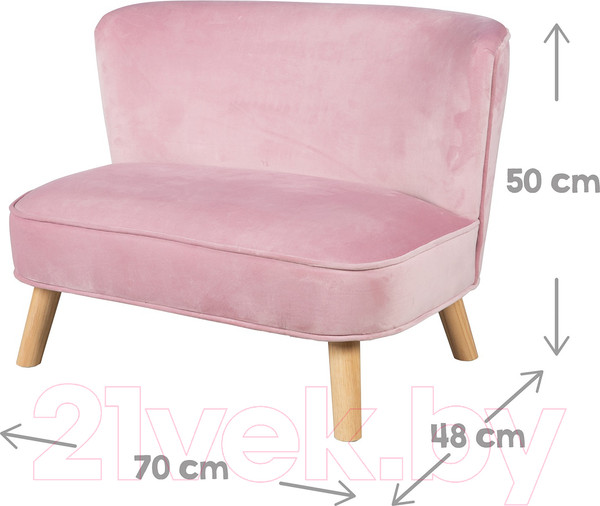 Изображение товара Диван детский Roba Lil Sofa / 450110MA (розовый)
