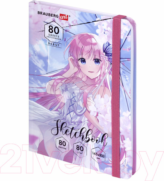 Изображение товара Скетчбук Brauberg Art Debut Аниме / 114578 (80л)