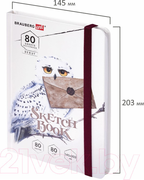 Изображение товара Скетчбук Brauberg Art Debut Хогвартс / 114581 (80л)