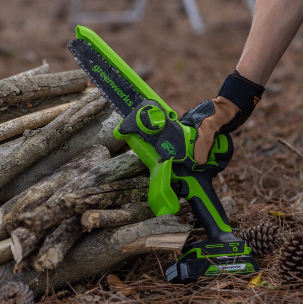 Изображение товара Пила цепная аккумуляторная Greenworks GD24CSMNX бесщеточная 24V 15см / 2008707 (без АКБ и ЗУ)