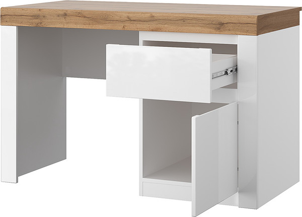 Изображение товара Письменный стол Anrex Taurus 1D1S (белый/дуб вотан)