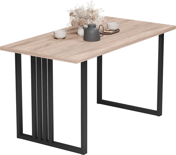 Изображение товара Обеденный стол Mio Tesoro Laim 120x66 (дуб сонома/черный)