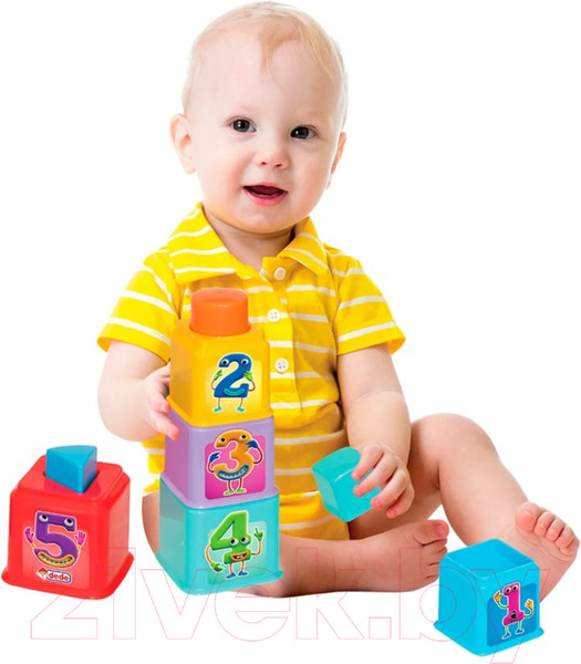 Изображение товара Развивающий игровой набор Dede Логическая пирамидка Стаканчики / 03464