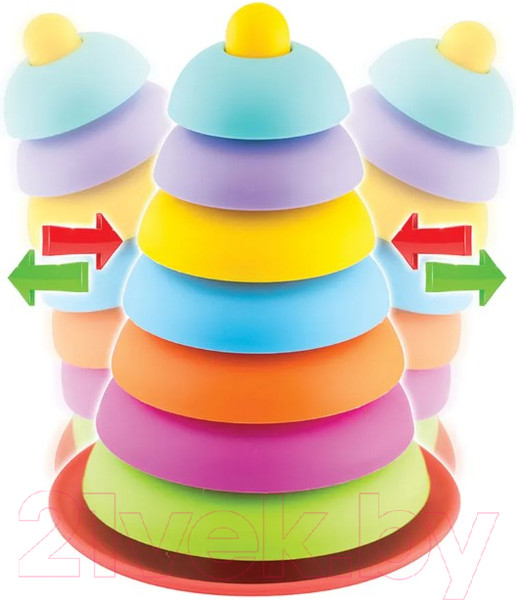 Изображение товара Развивающий игровой набор Dede Логическая пирамидка Тарелочки-неваляшки / 03622