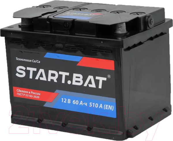 Изображение товара Автомобильный аккумулятор СтартБат 6СТ-60 VL Рус 510А / 560107024 (60 А/ч)