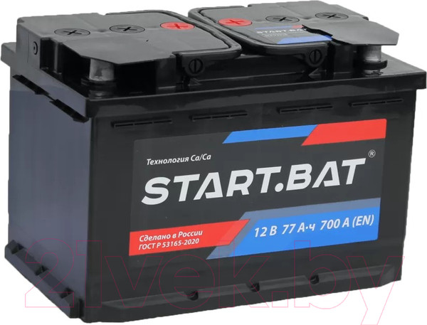 Изображение товара Автомобильный аккумулятор СтартБат 6СТ-77 VLR Euro 700А R+ / 577112024 (77 А/ч)