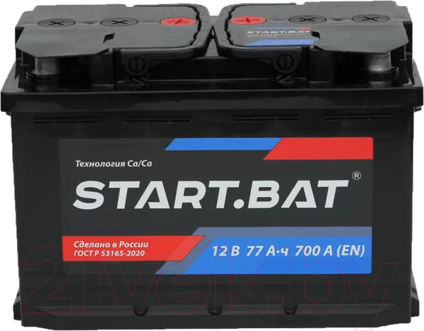 Изображение товара Автомобильный аккумулятор СтартБат 6СТ-77 VLR Euro 700А R+ / 577112024 (77 А/ч)