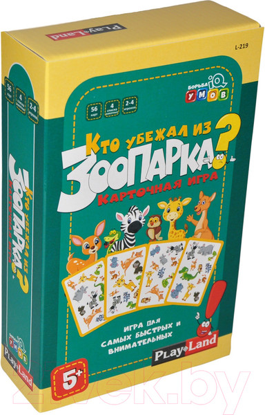 Изображение товара Настольная игра Play Land Кто убежал из Зоопарка? / L-219