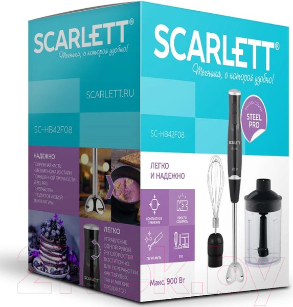 Изображение товара Блендер погружной Scarlett SC-HB42F08 (черный)