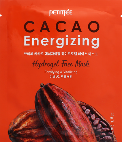 Изображение товара Маска для лица гидрогелевая Petitfee Cacao Energizing Hydrogel Mask Разглаживающая (32г)