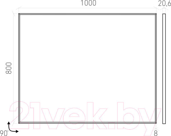 Изображение товара Зеркало Laparet Focus LF-MIR-100-00