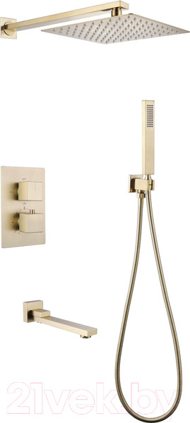 Изображение товара Душевая система со смесителем Abber Daheim AF8250G (золото матовое)
