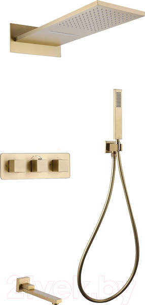 Изображение товара Душевая система со смесителем Abber Daheim AF8253G (золото матовое)