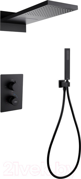Изображение товара Душевая система со смесителем Abber Weiss Insel AF8052B (черный матовый)
