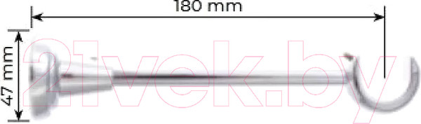 Изображение товара Кронштейн для карниза Lm Decor Одинарный YB006 25мм (сатин)