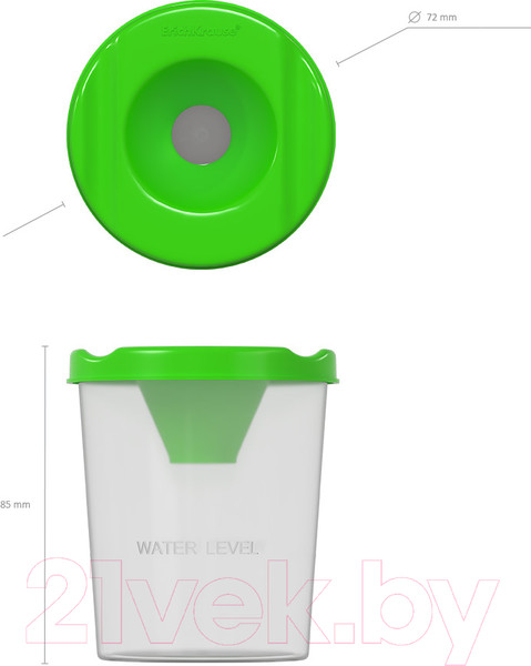 Изображение товара Стакан-непроливайка Erich Krause Neon Solid / 58684 (зеленый)