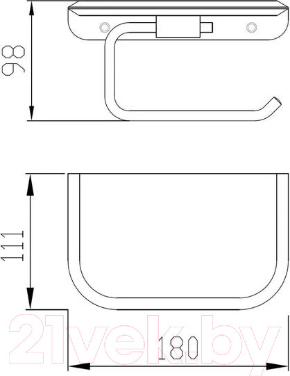 Изображение товара Держатель для туалетной бумаги Abber Nord AA1530 (хром)