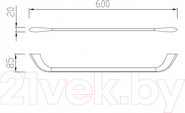 Изображение товара Держатель для полотенца Abber Nord AA1552 (хром)