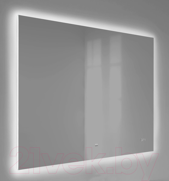 Изображение товара Зеркало Raval Kvadro 100 / Kvdr.02.100/W/RL (с подсветкой и часами)