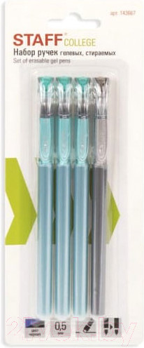 Изображение товара Набор гелевых ручек Staff College / 143667 (4шт)
