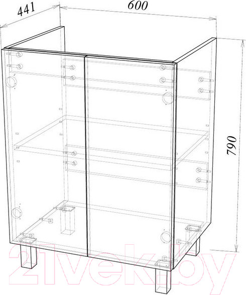 Изображение товара Тумба под умывальник Garda Grado 107 60 / 26.107.600