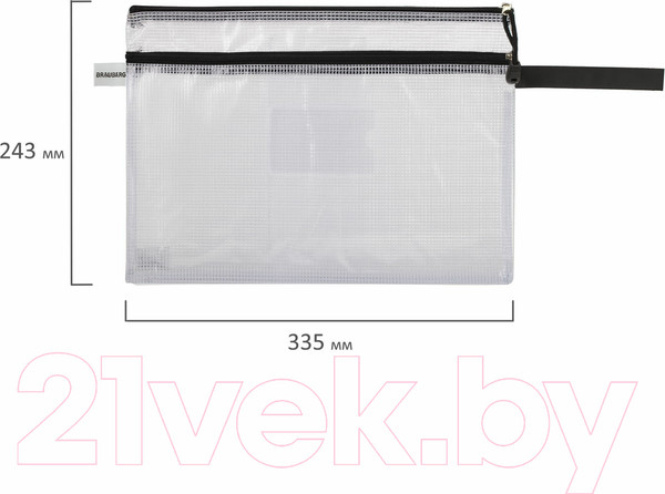 Изображение товара Папка-конверт Brauberg Solid / 223889 (прозрачный)