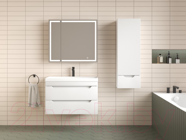 Изображение товара Шкаф-полупенал для ванной Style Line Остин 36 1 ящик (подвесной, белый)