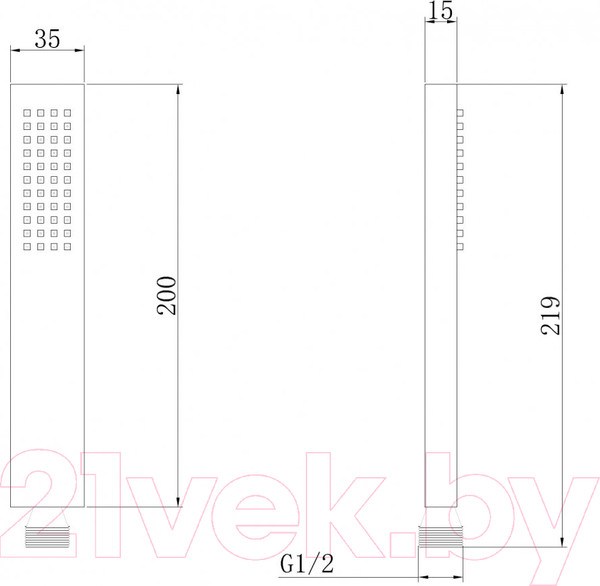 Изображение товара Лейка ручного душа Abber AF0050 (хром)