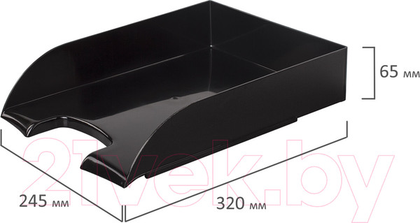 Изображение товара Лоток для бумаг Brauberg Office Style / 237286 (черный)