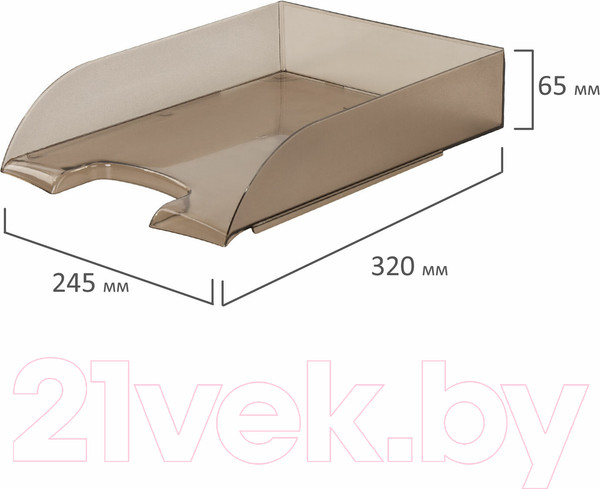Изображение товара Лоток для бумаг Brauberg Office Style / 237289 (серый)