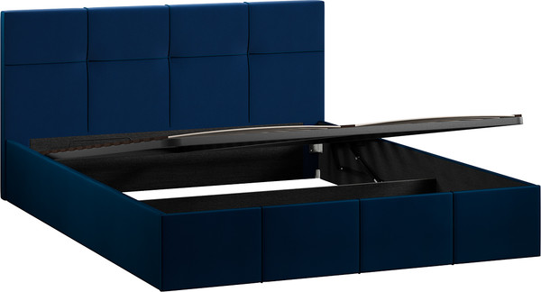 Изображение товара Двуспальная кровать ТриЯ Лора с ПМ 160x200 (велюр Confetti Blue)