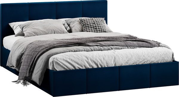 Изображение товара Двуспальная кровать ТриЯ Лора с ПМ 160x200 (велюр Confetti Blue)