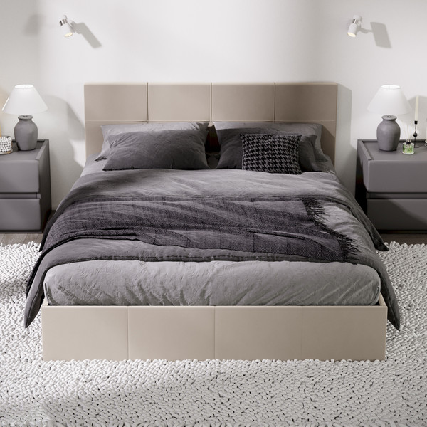 Изображение товара Двуспальная кровать ТриЯ Лора с ПМ 160x200 (велюр Confetti Cream)