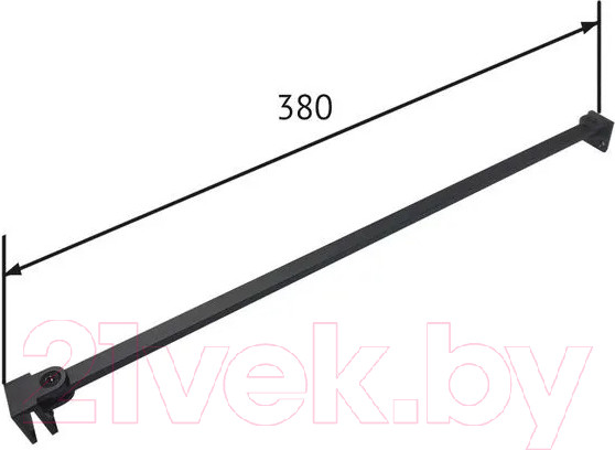 Изображение товара Крепления для душевой стенки Abber AG0017B (черный матовый)