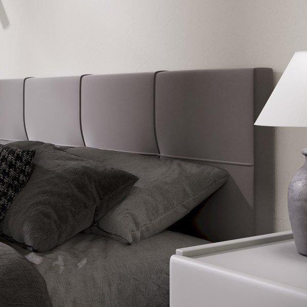 Изображение товара Двуспальная кровать ТриЯ Лора с ПМ 160x200 (велюр Confetti Silver)