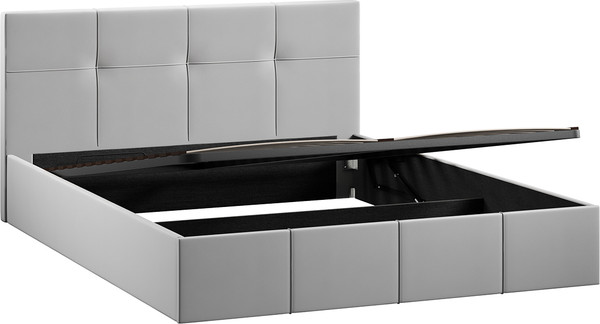 Изображение товара Двуспальная кровать ТриЯ Лора с ПМ 160x200 (велюр Confetti Silver)