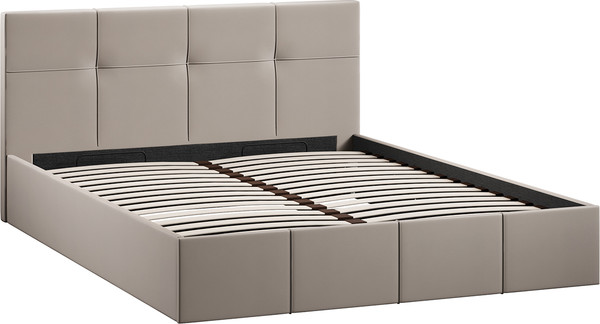 Изображение товара Двуспальная кровать ТриЯ Лора с ПМ 160x200 (велюр Confetti Smoke)