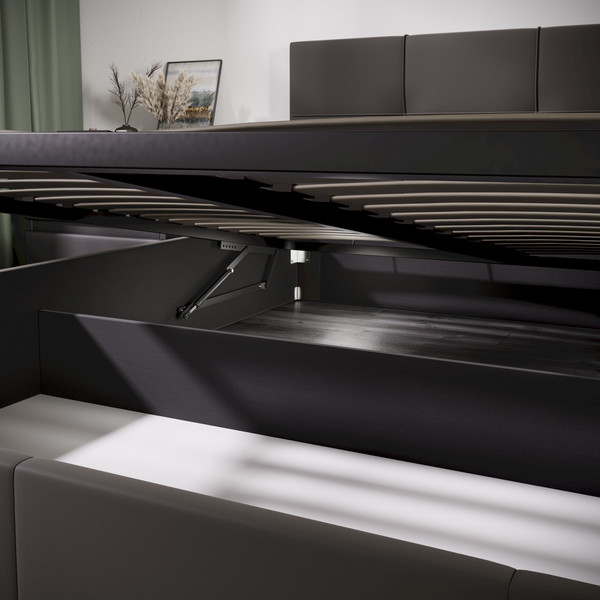 Изображение товара Двуспальная кровать ТриЯ Лора с ПМ 160x200 (велюр Confetti Stone)