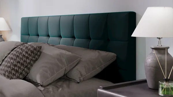 Изображение товара Двуспальная кровать ТриЯ Эмма с ПМ 160x200 (велюр Confetti Izumrud)