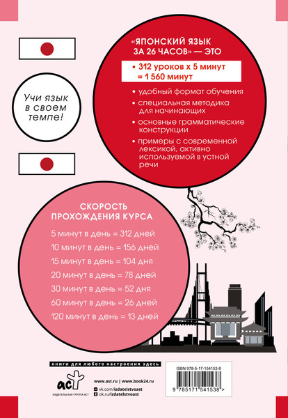 Изображение товара Учебное пособие АСТ Японский язык за 26 часов, мягкая обложка (Надежкина Надежда)