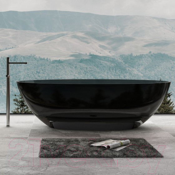Изображение товара Ванна из полиэфирной смолы Abber Kristall AT9702 Onyx (черный)