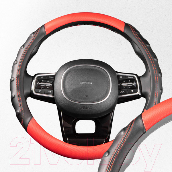 Изображение товара Оплетка на руль Skyway Carbon 2 M / S01102424 (черный/красный)